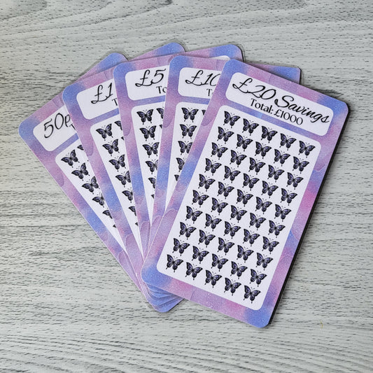 Lilac Butterfly Savings Tracker Bundle