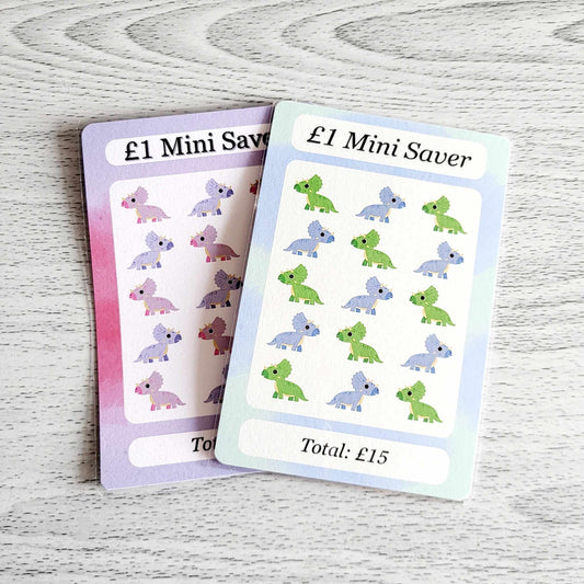 Dinosaur Pocket Money Savings Laminated Tracker